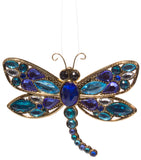 Crystal Expressions Gold Tone Dragonfly Ornament w/ Acrylic Crystals