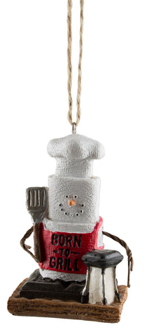 S'mores Grilling Born To Grill Christmas/ Everyday Ornament