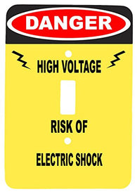 Danger High Voltage Funny Single Toggle Metal Metal Light Switch Cover