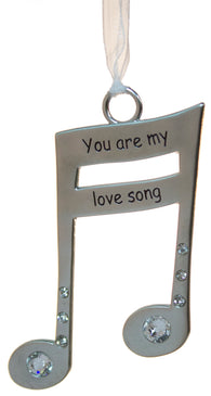 3 Inch Music Lover's Life Is Music Zinc Ornament - You Are My Love Song