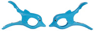 Set of 2 Dolphin 5 Inch Long Shaped Towel or Bag Clips