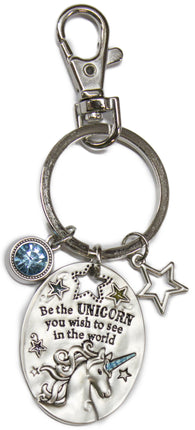 4 Inch Zinc Unicorn Key Chain - Be The Unicorn You Wish To See In The World