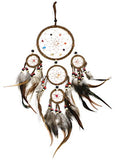 16" Long Feather/Leather Hanging Dream Catcher