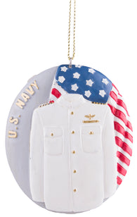 Support Our Troops US Military Uniform Ornament- Navy