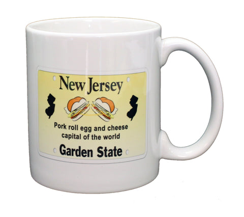 New Jersey License Plate Pork Roll Egg and Cheese Capital of the World Mug