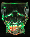Skullie Spirits Flashing Skull Shaped Acrylic Shotglasses, Set of 2