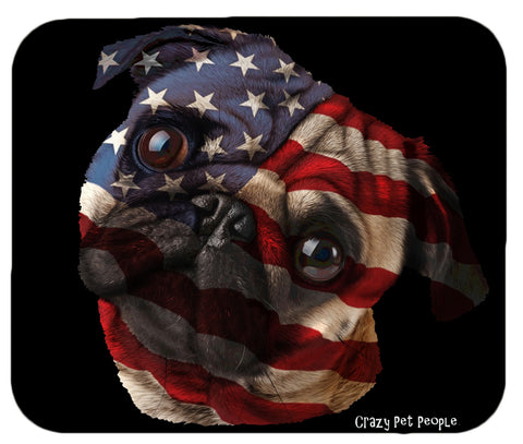 Dog Lovers Patriotic Pug High Quality Mouse Pad
