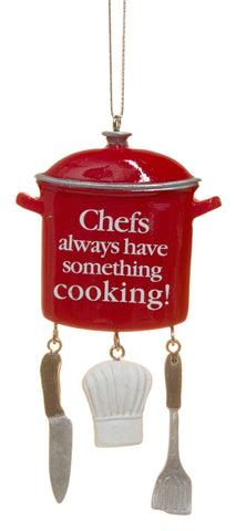 4.25 inch "Chefs Always Have Something Cooking" Ornament
