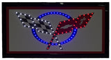 Chevrolet Corvette Officially Licensed 19"  LED Sign with Hang Chain