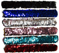 Party Pack! Set of 6 Color Changing Sequin Slap Bracelets