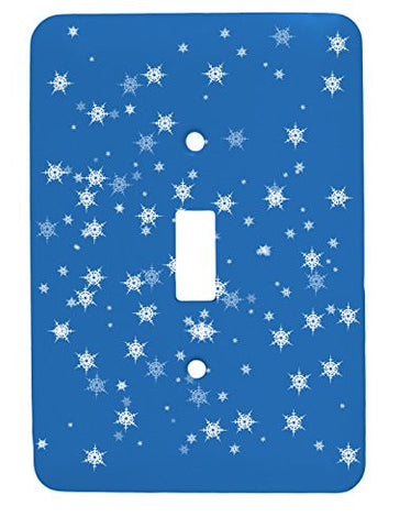 Snow Flake Christmas Single Toggle Holiday Metal Light Switch Cover