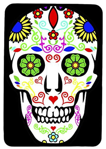 Single Toggle Metal Light Switch Cover with Sugar Skull Design