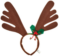 Jacobson Hat Company Christmas Reindeer Antlers Headband w/Holly