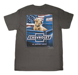 Men's Chevy Chevrolet American Classic w/ Yellow Labrador In Pickup Truck T-Shirt