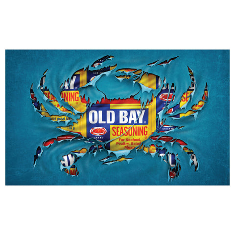 Old Bay Seafood Seasoning Licensed Crab Breakthrough Door Mat