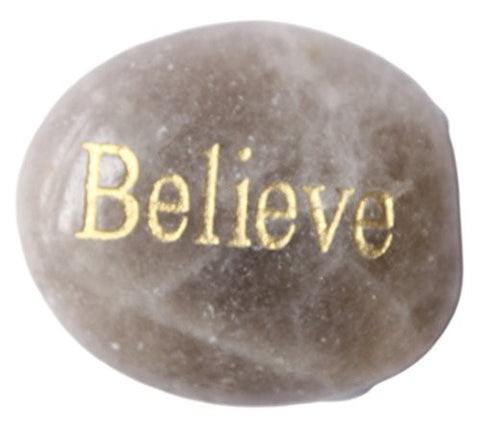 Inspirational Message Stones Engraved with Uplifting Words of Wisdom - Believe