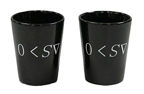 Funny Science Geek Nerd Delta S greater than 0 Entropy Set of 2 Shot Glasses