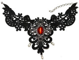 Halloween Costume Accessory Victorian Lace Necklace (Black)