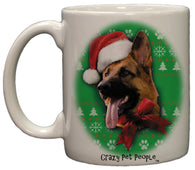 Dog Lovers German Shepherd Ugly Sweater Christmas Design Ceramic Coffee Mug