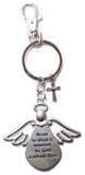 Special Angel Zinc Key Chain w/ Clip & Story Card - Comfort