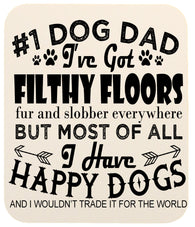 Dog Lovers #1 Dog Dad Heavy Duty Mouse Pad