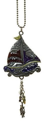 Ganz Car Charm Colorful Sailboat with Dangles