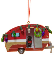 Camper With Dog and Christmas Lights Christmas/ Everyday Ornament