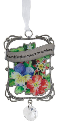 Seeds of Faith Zinc Ornament - Granddaughter, you are my sunshine
