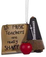 Music Teachers Are Sharp Cute & Funny Christmas/ Everyday Ornament