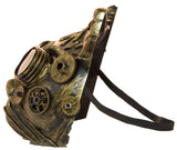 Costume Accessory - Antiqued Plastic Steampunk Cat Mask w/ Built in Goggles
