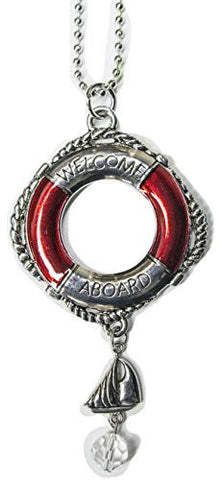 Ganz Car Charm Nautical Collection - Life Ring "Welcome Aboard"