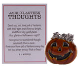 Halloween Favor- Jack-O-Lantern Thoughts Pocket Token w/ Story Card