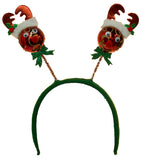 Reindeer Ornament Head Bopper With Bow Tie Set