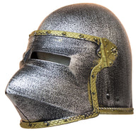 Kid's Plastic Medieval Knight Helmet w/ Flip Up Mask