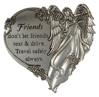 Ganz Zinc Guardian Angel Visor Clip - Don't Text And Drive -Friends