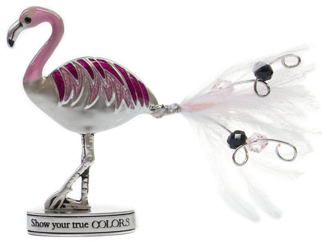 Zinc Flamingo Inspirational Standing Figurine - Show Your True Colors