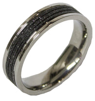 Men's Stainless Steel Dress Ring Two Tone Band 092