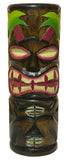 Hand Carved Hand Painted 10 Inch Large Tiki Totem Pole - Red Tongue
