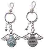 Special Angel Zinc Key Chain w/ Clip & Story Card - Friendship