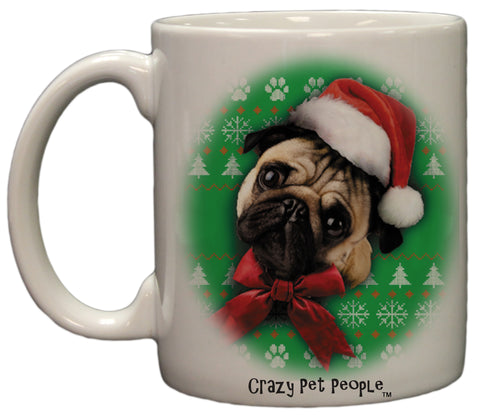 Dog Lovers Pug Ugly Sweater Christmas Design Ceramic Coffee Mug