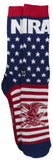 Men's Buck Wear Licensed NRA w/ USA Flag Socks, L/XL (Fits Men's 9-15)