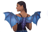 Costume Accessory - Blue Dragon Wings w/ Elastic Bands