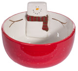 Christmas/ Winter Décor- S'mores Dolomite Cereal/ Serving Bowl