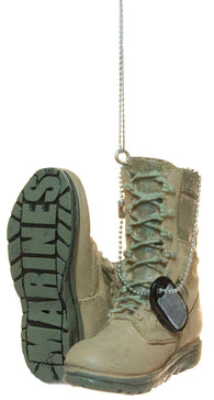 Support Our Troops Military Boot Ornament - Marines