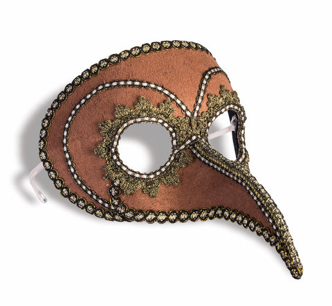 Steampunk Beaked Venetian Style Mask with Eyeglass Arms