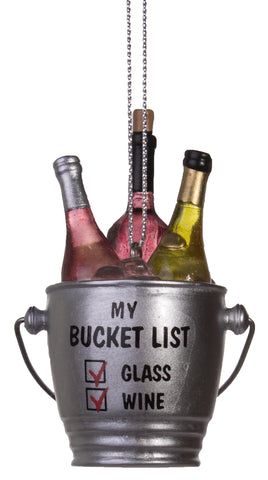 Wine Lovers Wine Bucket List Christmas/ Everyday Ornament
