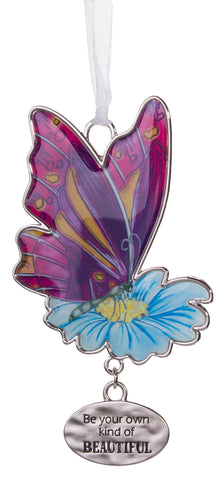 Inspirational Butterfly Wishes Zinc Ornament -Be Beautiful
