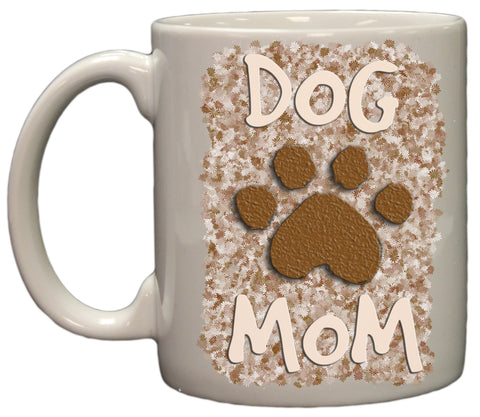 Dog Lovers "Dog Mom" with Paw Print 11oz Coffee Mug