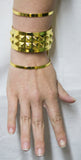 Metal Gold Tone Egyptian Style Queens Cuff Bracelet