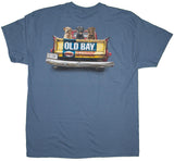 Men's Officially Licensed Old Bay Tailgaters 3 Labrador Dogs In Pickup T-Shirt